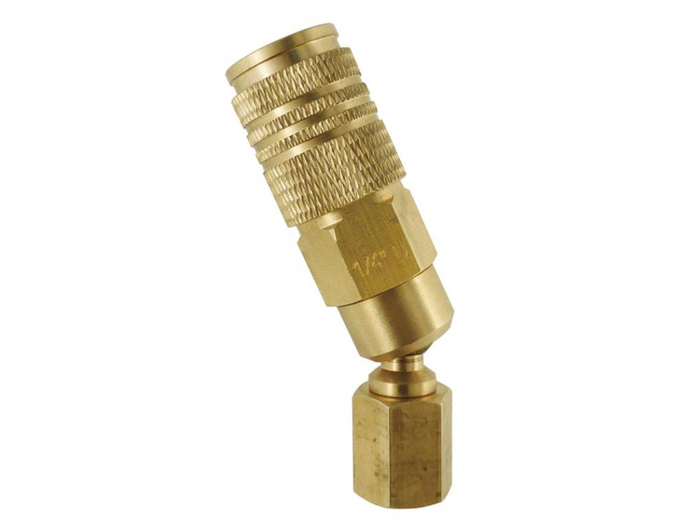 Raccord rapide pivotant 1/4 po 2 en 1 en laiton 1/4 (F) NPT