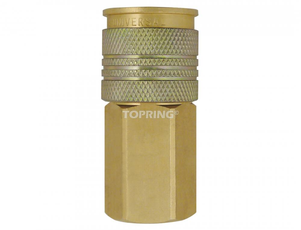 Raccord rapide 1/4 po 3 en 1 en laiton 1/4 (F) NPT (multiple de 10)