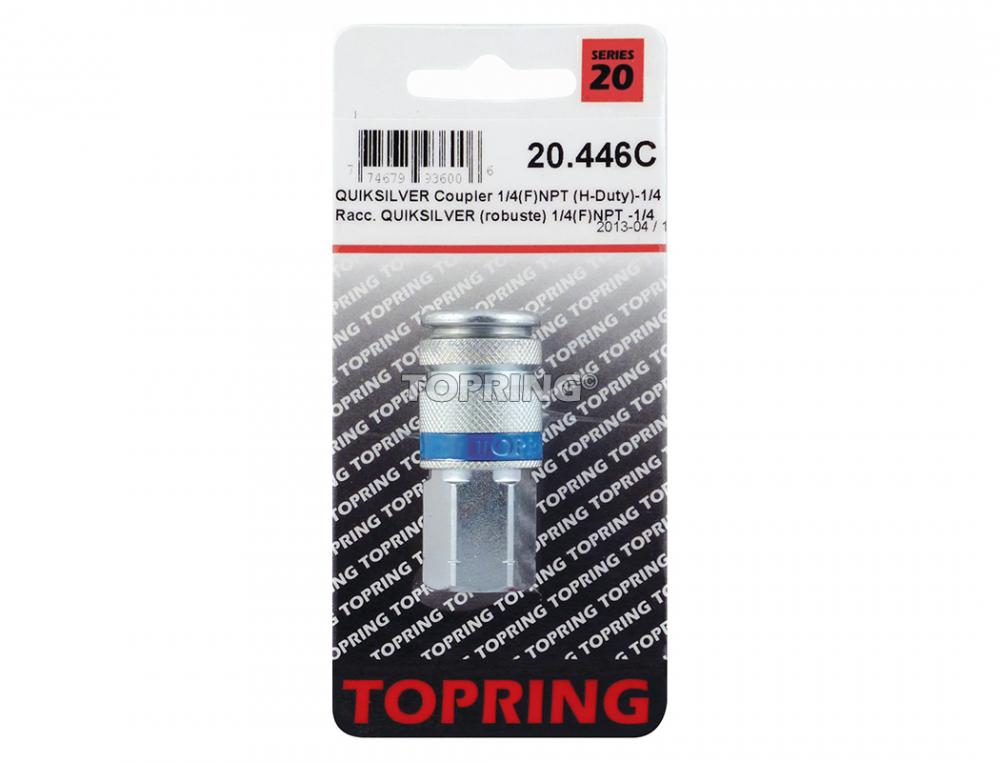 Raccord rapide 1/4 industriel en acier 1/4 (F) NPT