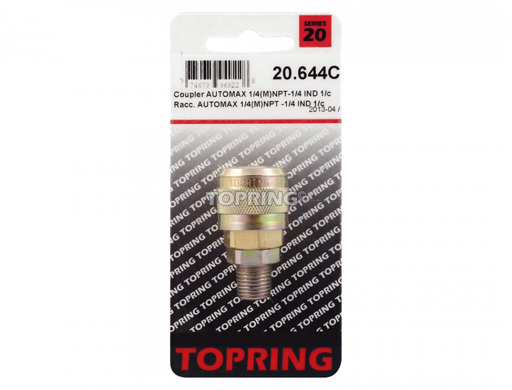 Raccord rapide 1/4 industriel en laiton 1/4 (M) NPT