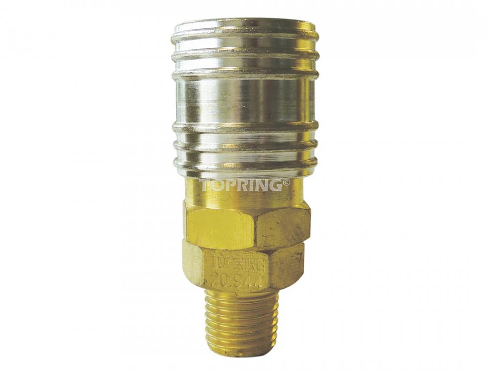 Raccord rapide 1/4 industriel en laiton 1/4 (M) NPT (10 unités)