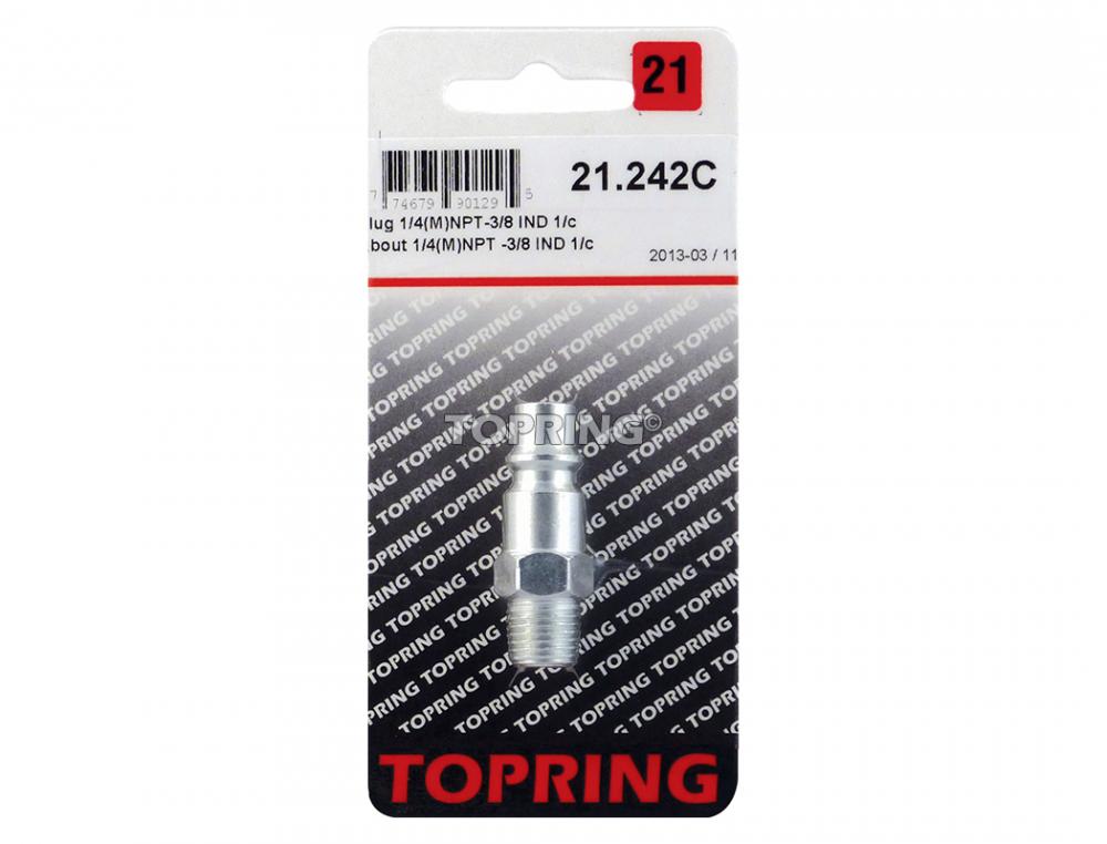 Embout 3/8 industriel en acier 1/4 (M) NPT