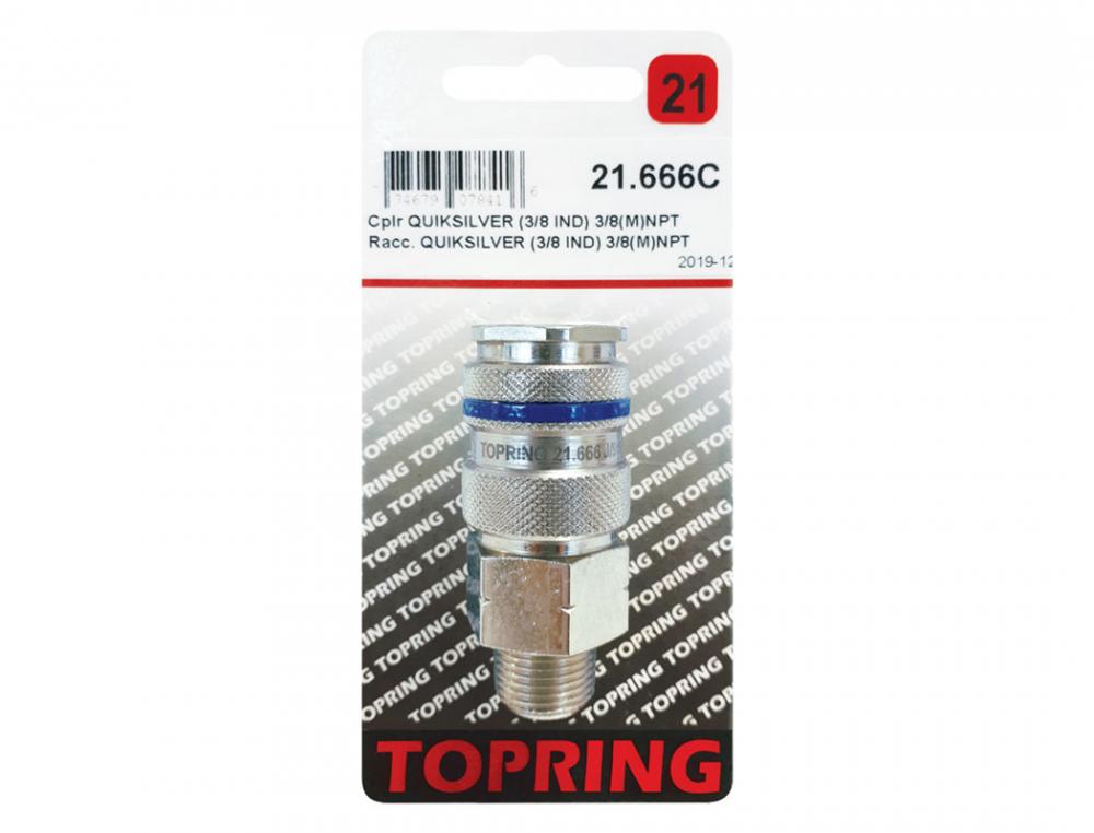 Raccord rapide 3/8 industriel en laiton 3/8 (M) NPT