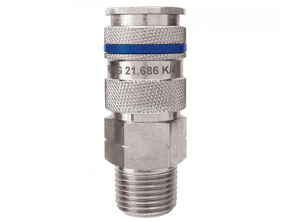Raccord rapide 3/8 industriel en laiton 1/2 (M) NPT