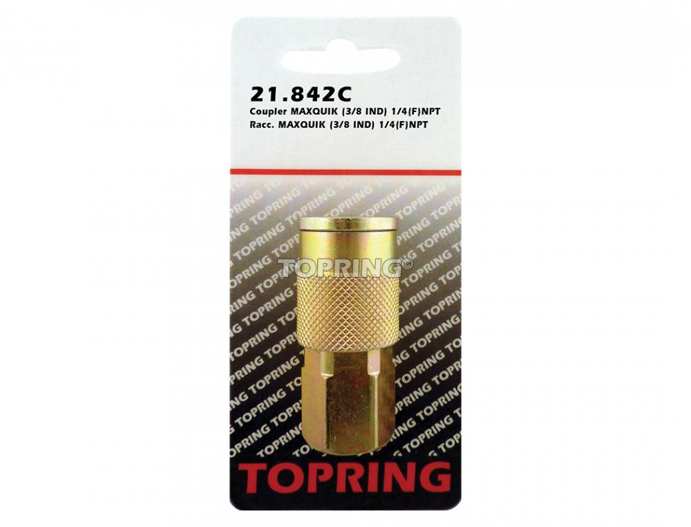 Raccord rapide 3/8 industriel en acier 1/4 (F) NPT