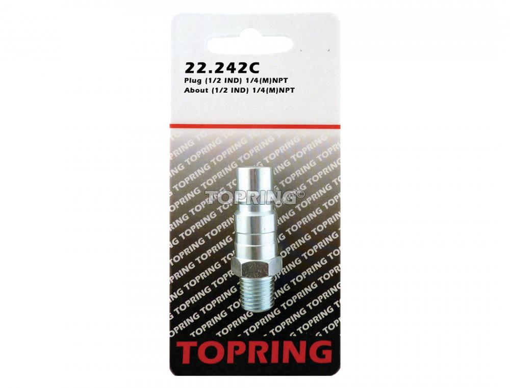 Embout 1/2 industriel en acier 1/4 (M) NPT