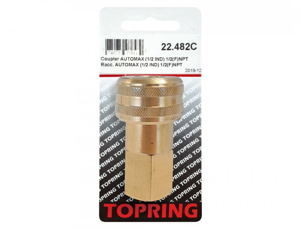 Raccord rapide 1/2 industriel en laiton 1/2 (F) NPT