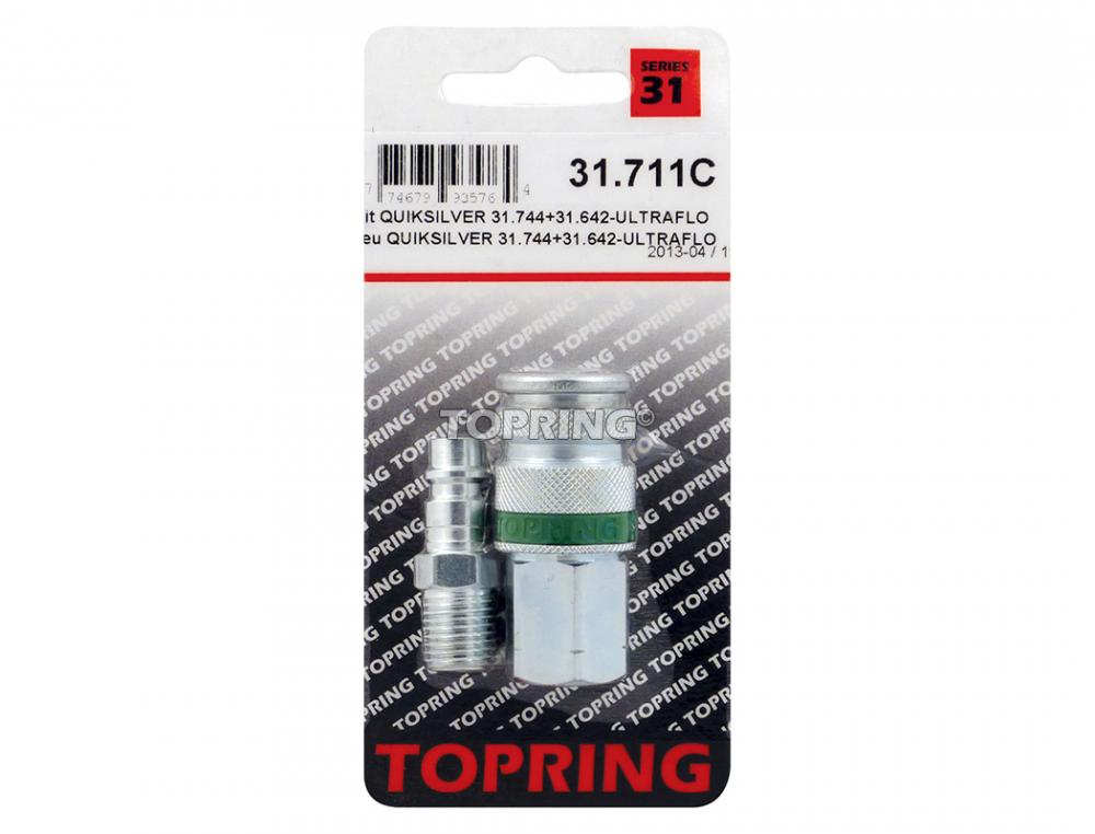 Ensemble 7.8 mm Ultraflo avec raccord rapide en acier 1/4 (F) NPT et 1 embout