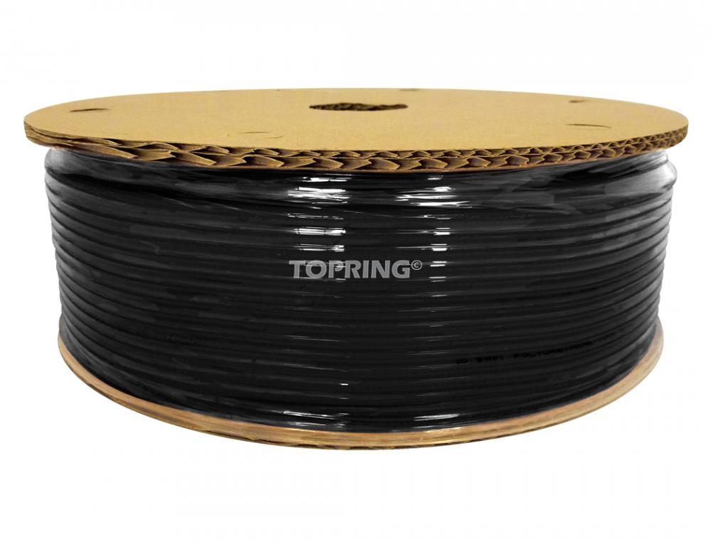 Bobine de tube noir 1/4 D.E. de 330 pieds