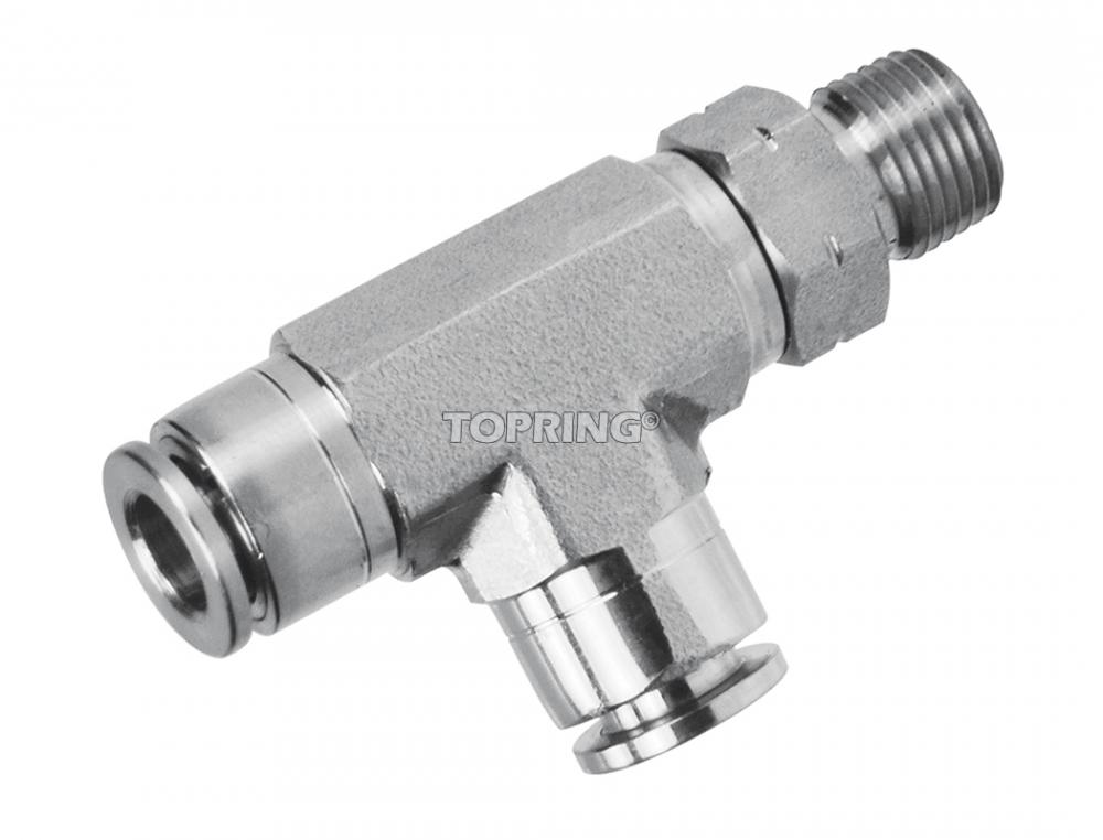 Jonct. (M) lat. piv. 1/2 x 3/8(M)NPT Inox TOPFIT