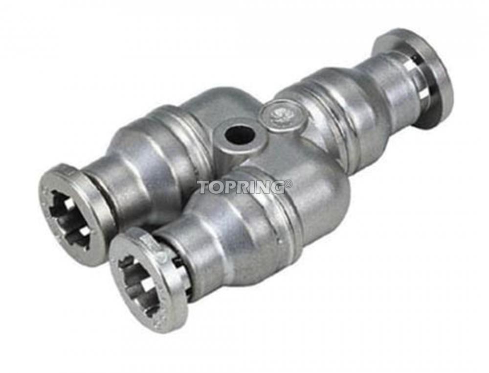 Union en &#34;Y&#34; triple tube 4mm Inox TOPFIT