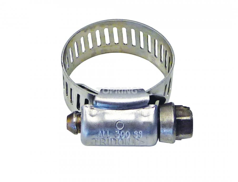 Collier serr. à vis inox. 1/4 - 5/8 po