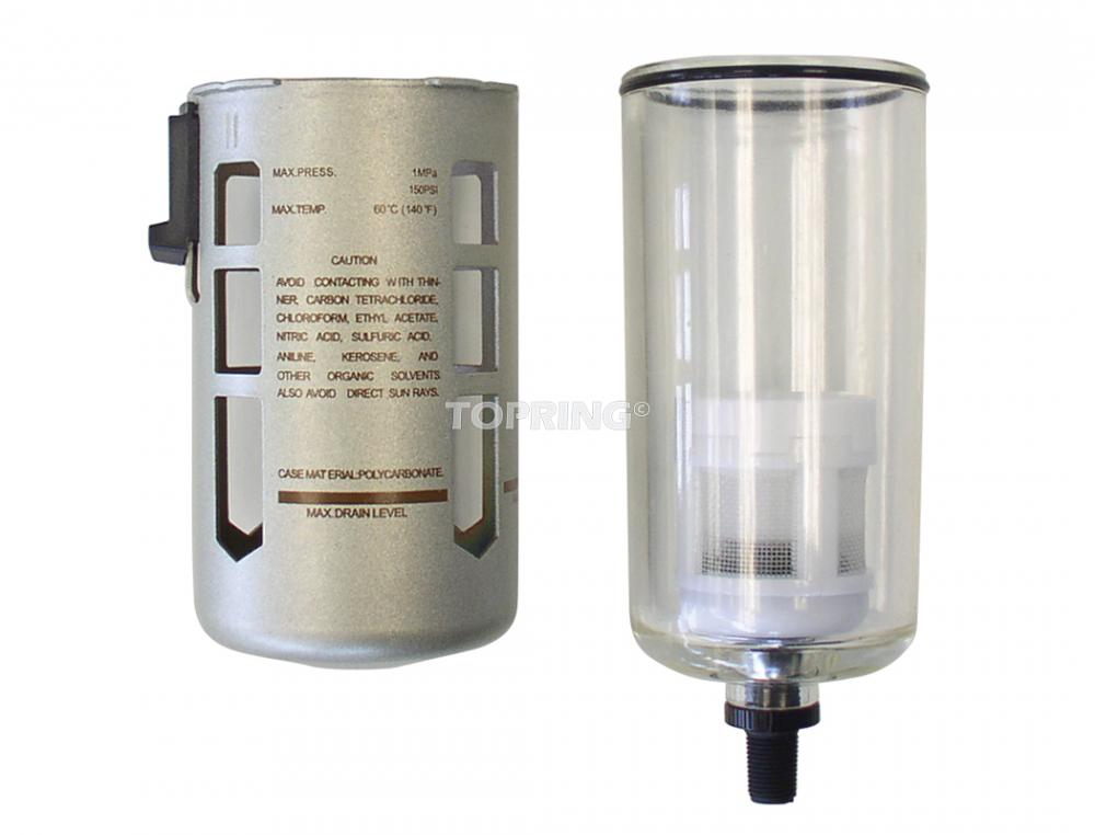 Bol en polycarbonate et protecteur pour filtre, filtre coalescent et filtre régulateur S51
