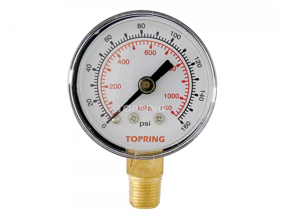 Manom?¨tre ?  sec en acier 1-1/2 po 0 ?  160