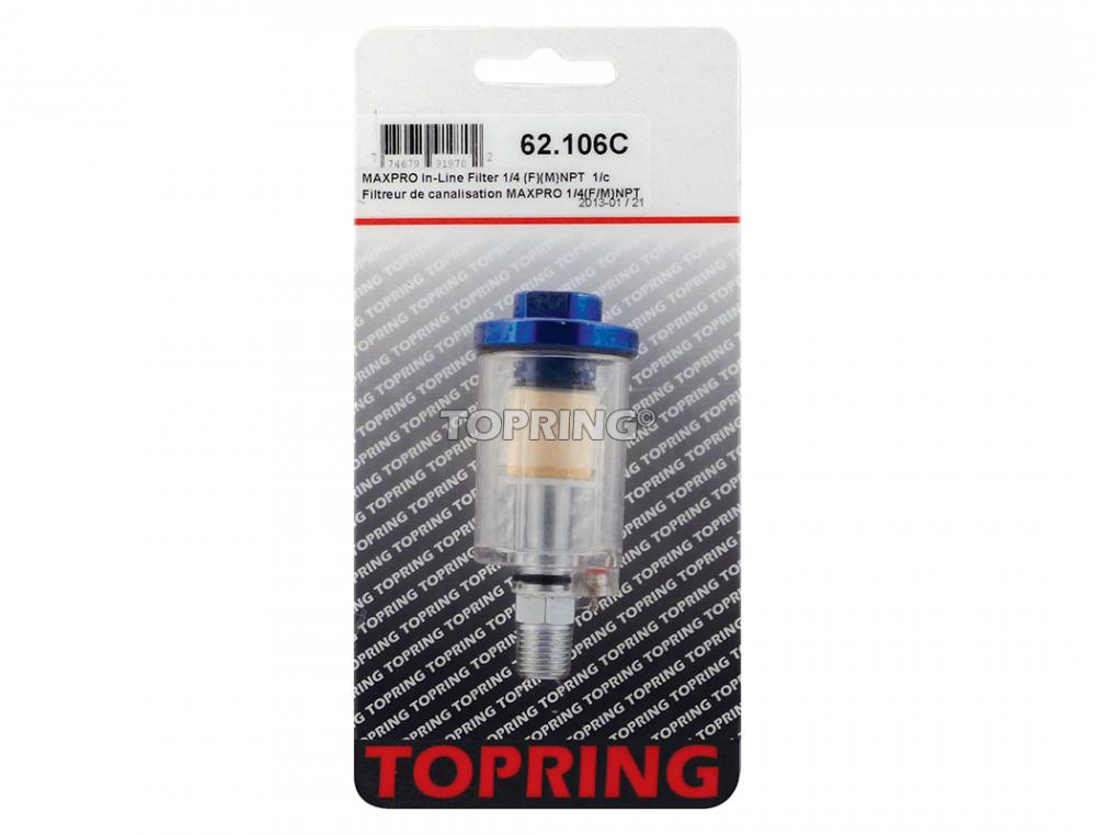 Filtre jetable eau et huile 89 mm pour outil à air 1/4 (F-M) NPT