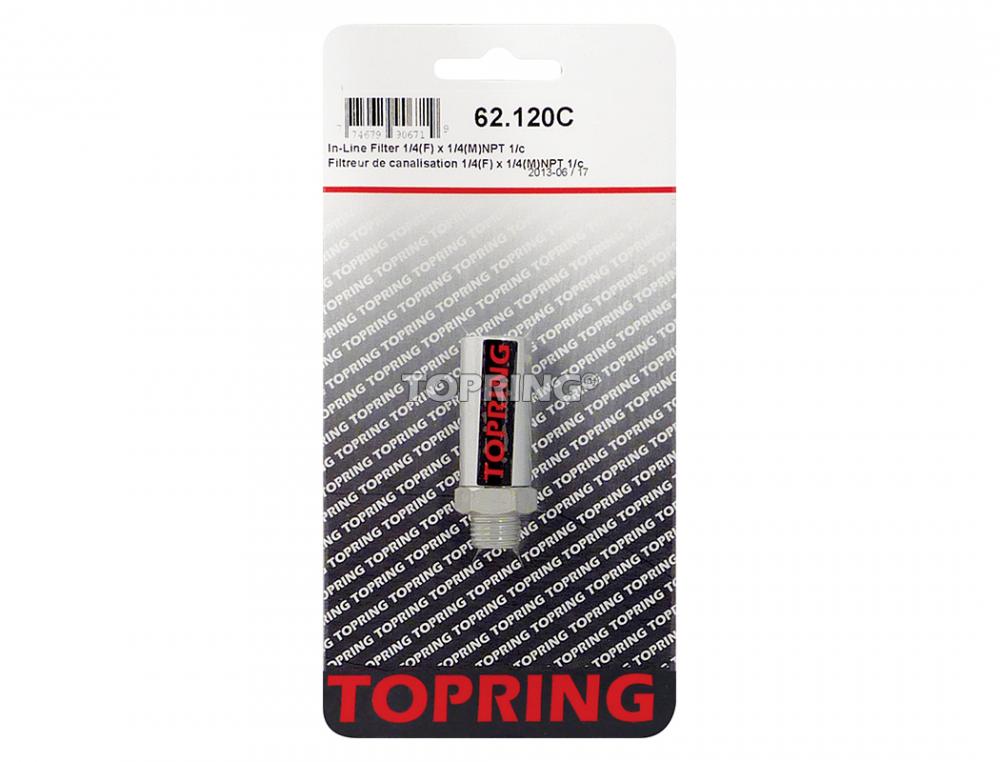 Filtre réutilisable 58 mm pour outil à air 1/4 (F-M) NPT