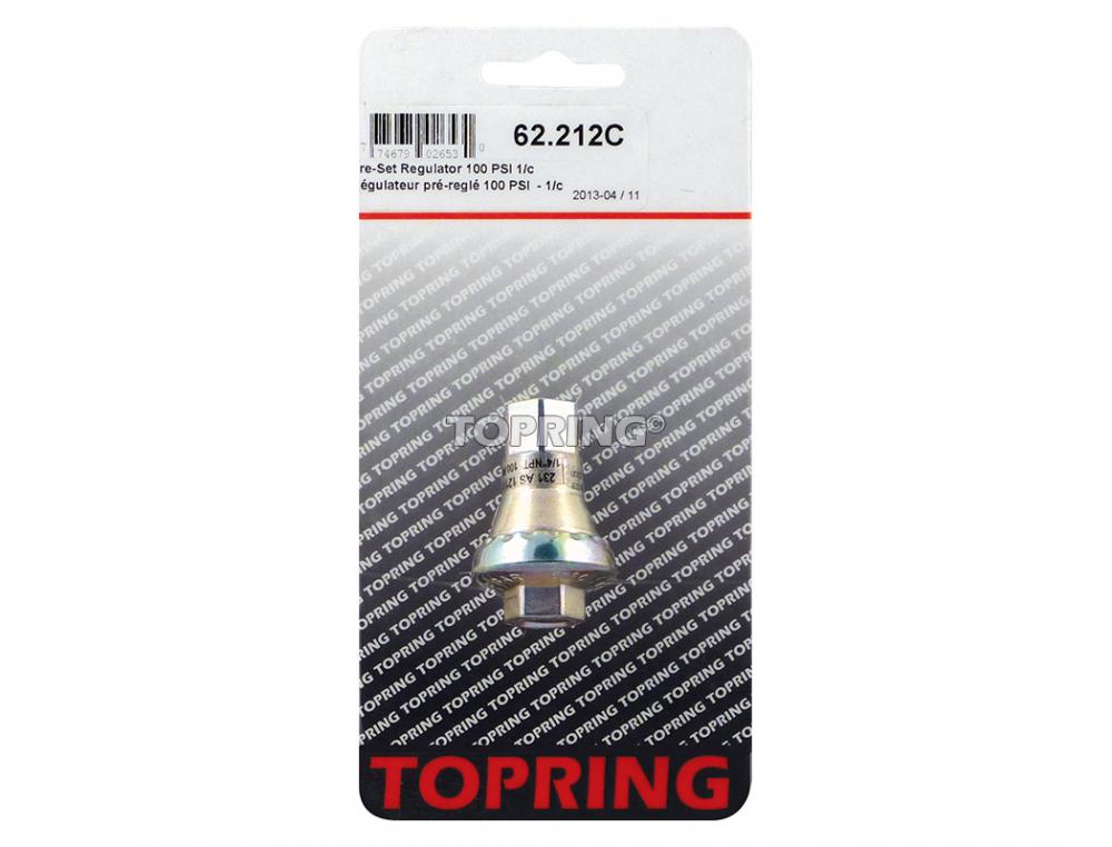 Régulateur de pression préréglée en zinc 100 PSI 1/4 (F) NPT