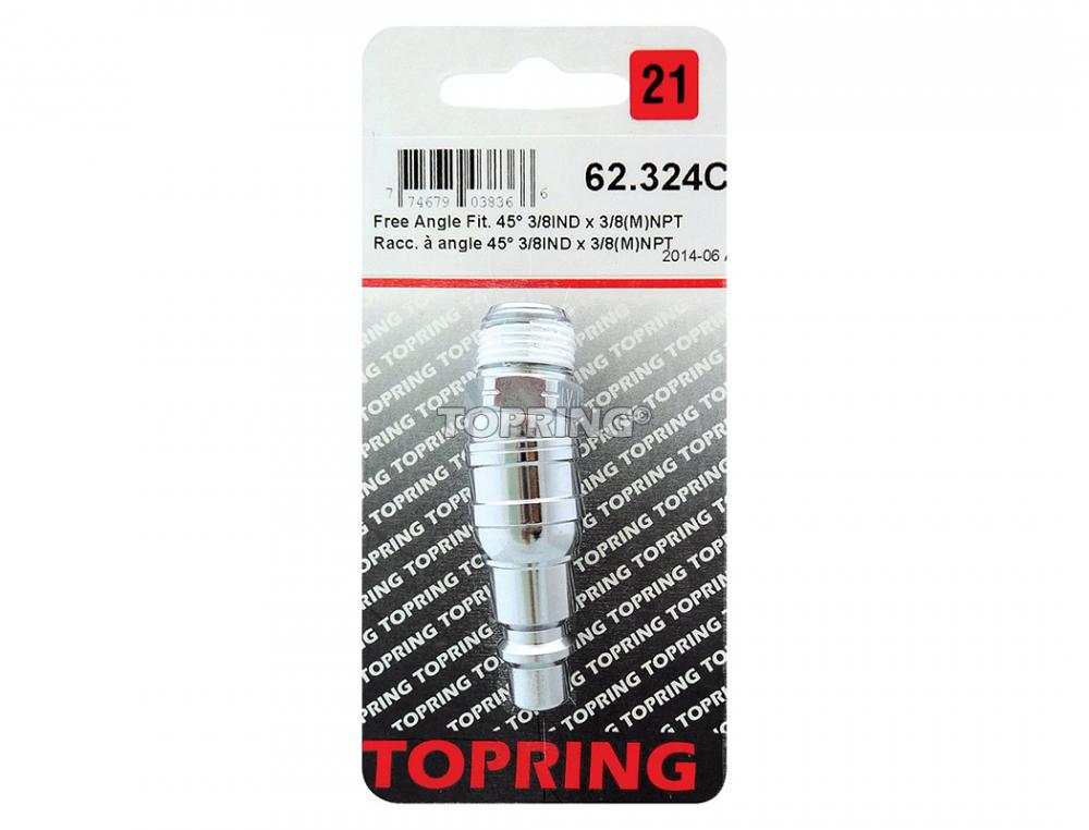 Racc. à angle 45° 3/8IND x 3/8(M)NPT