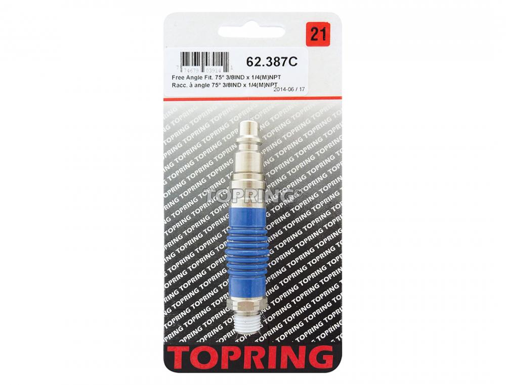Racc. à angle 75° 3/8IND x 1/4(M)NPT