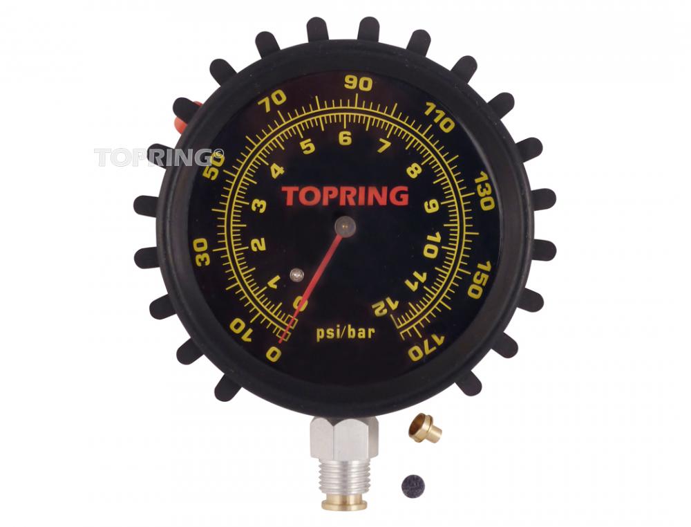 Manom?¨tre 90 mm 0 ?  170 PSI avec protecteur en caoutcho
