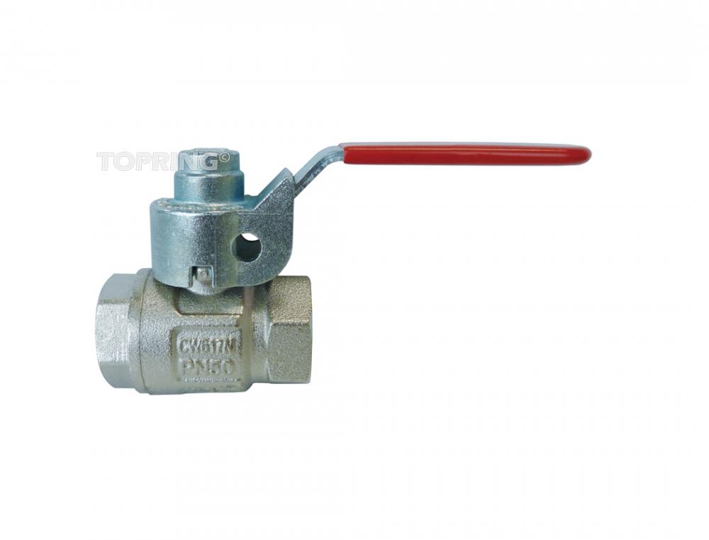 Valve quart de tour cadenassable en laiton 1/4 (F) NPT