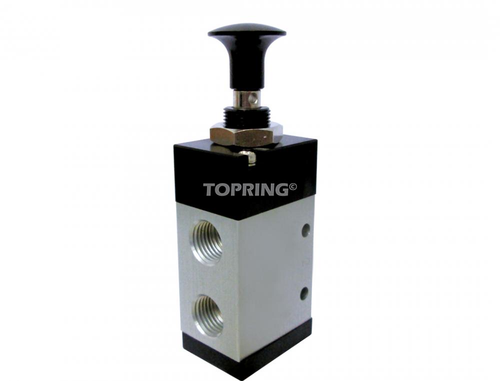 Valve manuelle ?  bouton tirer ?  d?Štente 3/2 voies 1/4 (F)