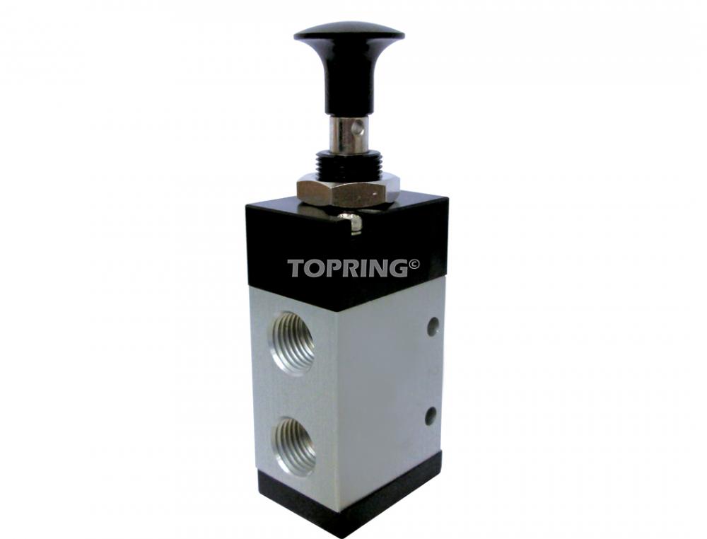 Valve manuelle ?  bouton tirer ?  ressort 5/2 voies 1/4 (F) N