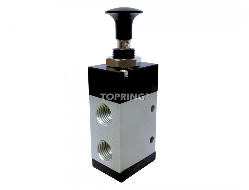Valve manuelle ?  bouton tirer ?  d?Štente 5/2 voies 1/4 (F)