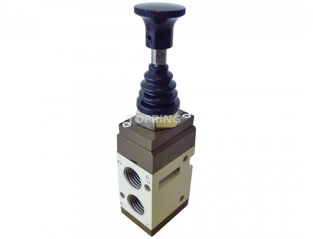 Valve manuelle ?  bouton tirer ?  ressort 5/2 voies 1/4 (F) N