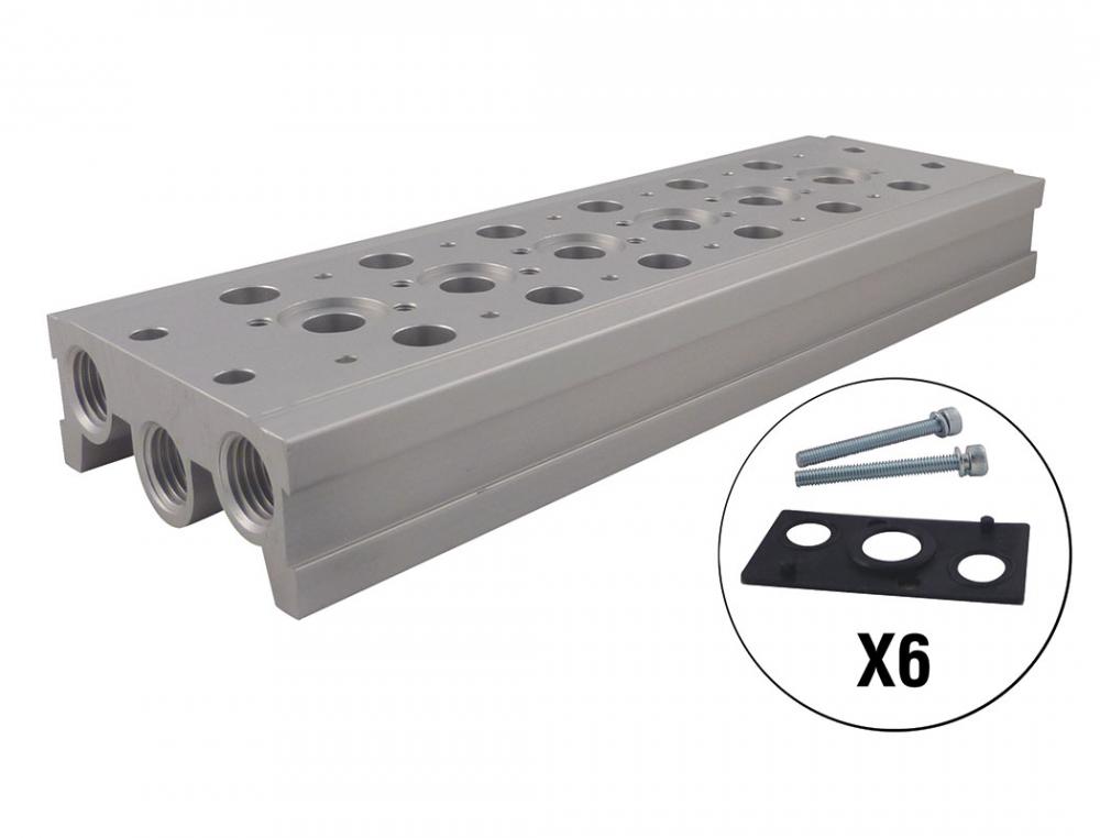 Distributeur pour 6Â valves 1/4 (F) NP