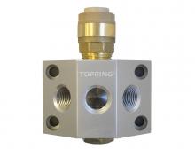Topring 7.441 - Dist. alu 15mm x (2/3)1/4(F)NPT QuickLINE