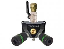Topring 07.464.04 - Distributeur mural en aluminium avec 2 raccords rapides Ultraflo pour 22 mm S07