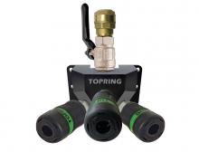 Topring 07.488.04 - Distributeur mural en aluminium avec 3 raccords rapides Ultraflo pour 28 mm S07