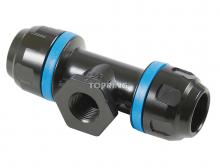 Topring 8.35 - Racc. (F) en "T" 32mm x 3/4(F)NPT PPS CRN