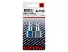 Topring 20.162C - Embout 1/4 industriel en acier 3/8 (F) NPT (2 unités)