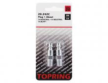 Topring 20.242C - Embout 1/4 industriel en acier 1/4 (M) NPT (2 unités)