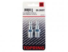 Topring 20.262C - Embout 1/4 industriel en acier 3/8 (M) NPT (2 unités)