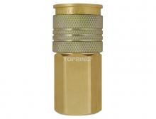 Topring 20.440 - Raccord rapide 1/4 po 3 en 1 en laiton 1/4 (F) NPT (multiple de 10)