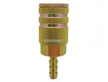 Topring 20.542C - Raccord rapide 1/4 industriel en acier avec barbillon pour tuyau 1/4