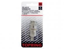 Topring 20.641C - Raccord rapide 1/4 universel en acier 1/4 (M) NPT