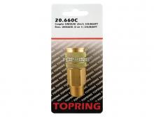 Topring 20.660C - Raccord rapide 1/4 po 3 en 1 en laiton 3/8 (M) NPT