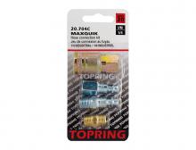 Topring 20.704C - Ensemble 1/4 industriel avec union, raccord rapide en acier 1/4 (F) NPT et 2 embouts