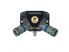 Topring 20.709 - Distributeur mural en aluminium 1/2 (F) NPT avec 2 raccords rapides 1/4 industriel