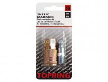 Topring 20.711C - Ensemble 1/4 industriel avec raccord rapide en acier 1/4 (F) NPT et 1 embout