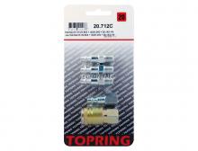 Topring 20.712C - Ensemble 1/4 industriel avec raccord rapide en acier 1/4 (F) NPT et 4 embout