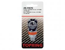 Topring 20.947C - Raccord rapide 1/4 industriel en acier 1/4 (M) NPT
