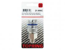 Topring 21.666C - Raccord rapide 3/8 industriel en laiton 3/8 (M) NPT