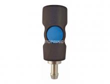 Topring 21.775 - Raccord rapide 3/8 industriel en composite avec barbillon pour tuyau 1/2