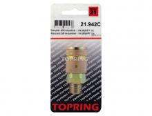 Topring 21.942C - Raccord rapide 3/8 industriel en acier 1/4 (M) NPT