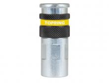 Topring 23.416.10 - Raccord rapide 1/4 Aro 210 en acier 1/4 (F) NPT (multiple de 10)